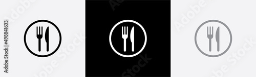 Fork and knife icon sign, vector illustration