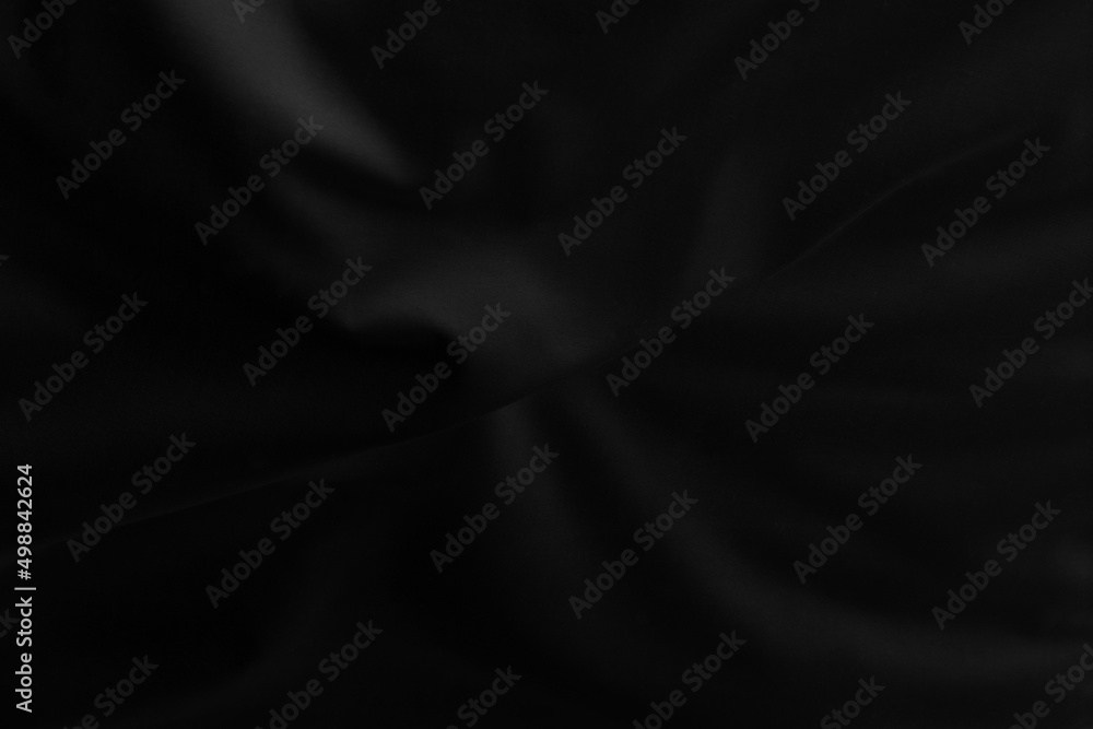 Black fabric texture for background; Abstract black fabric cloth wave or wavy folds texture material for background Black fabric texture for background; Abstract black fabric cloth wave or wavy folds texture material for background