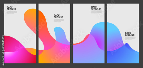 Colorful abstract liquid and fluid shape for banner and brochure design