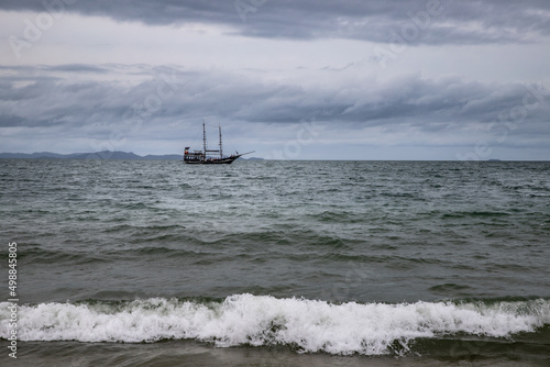 pirate boat in the sea