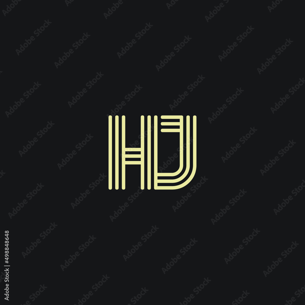 Modern creative initial letter HJ logo icon design