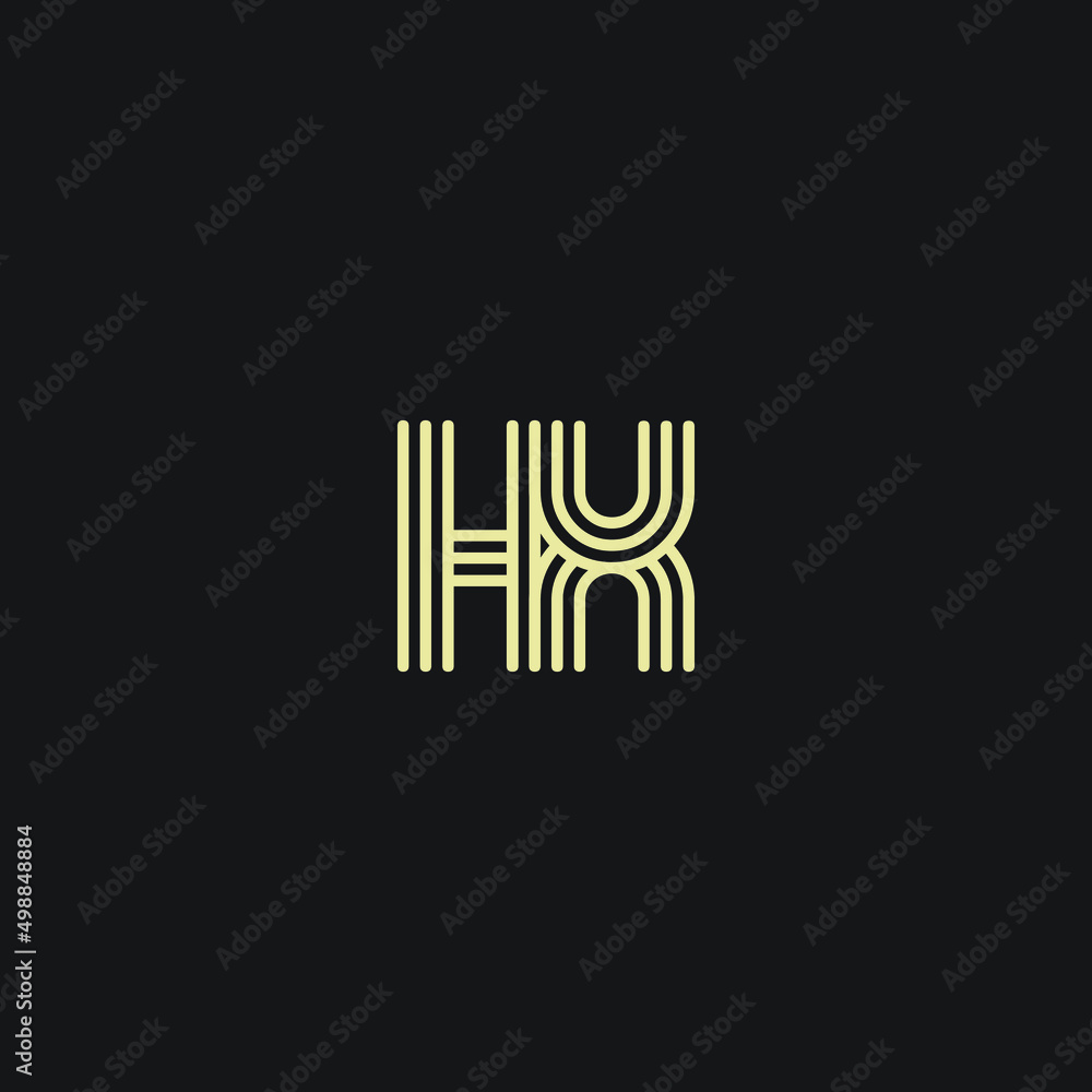 Modern creative initial letter HX logo icon design