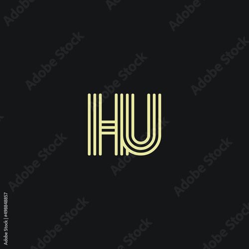 Modern creative initial letter HA logo icon design