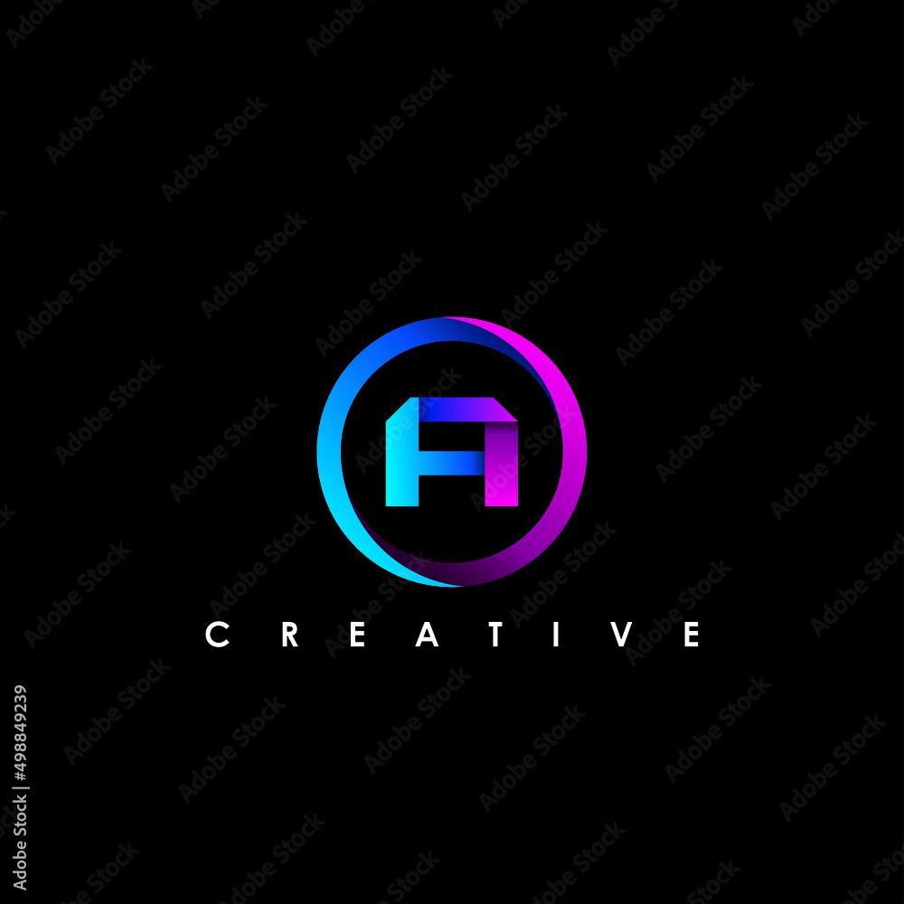 A Letter Initial Logo Design Template Vector Illustration A Letter Initial Logo Design Template Vector Illustration