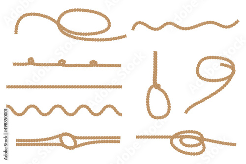 Ropes, great design for any purposes. Vector illustration. stock image.