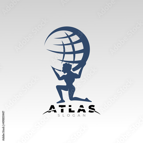 Atlas logos, Abstract people logo mythology