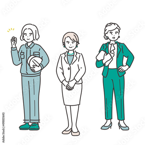 女性の経営者、会社幹部のイメージイラスト