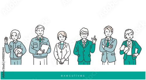 経営者、会社幹部のイメージイラスト