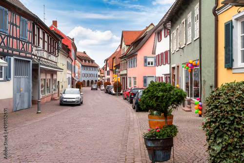 Cityscape of the idyllic village Ettenheim, Ortenaukreis, Baden-Württemberg, Germany