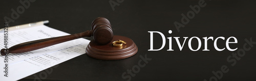 Judge's gavel with wedding ...
