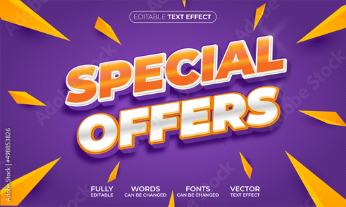 Special offers editable text effect 