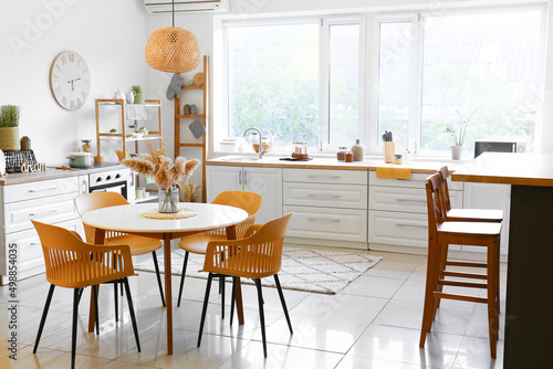 Dining table with chairs in...