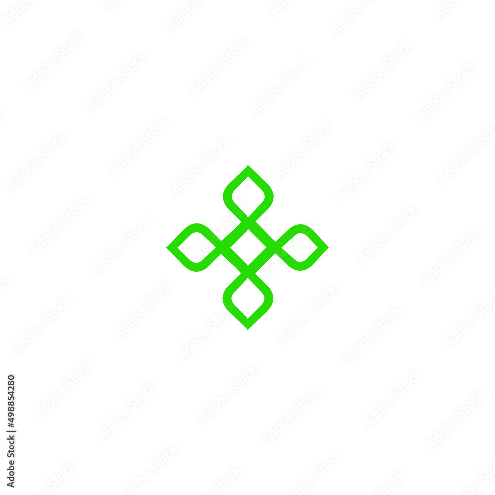 Fototapeta premium Four Leaf Clover Icon for Luck and Prosperity Branding