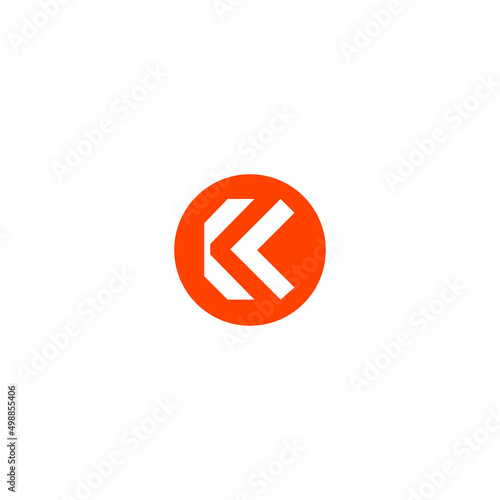 vector illustration of an arrow in the circle and left direction kite logo vector