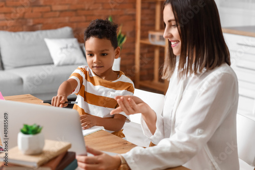 Little African-American boy...