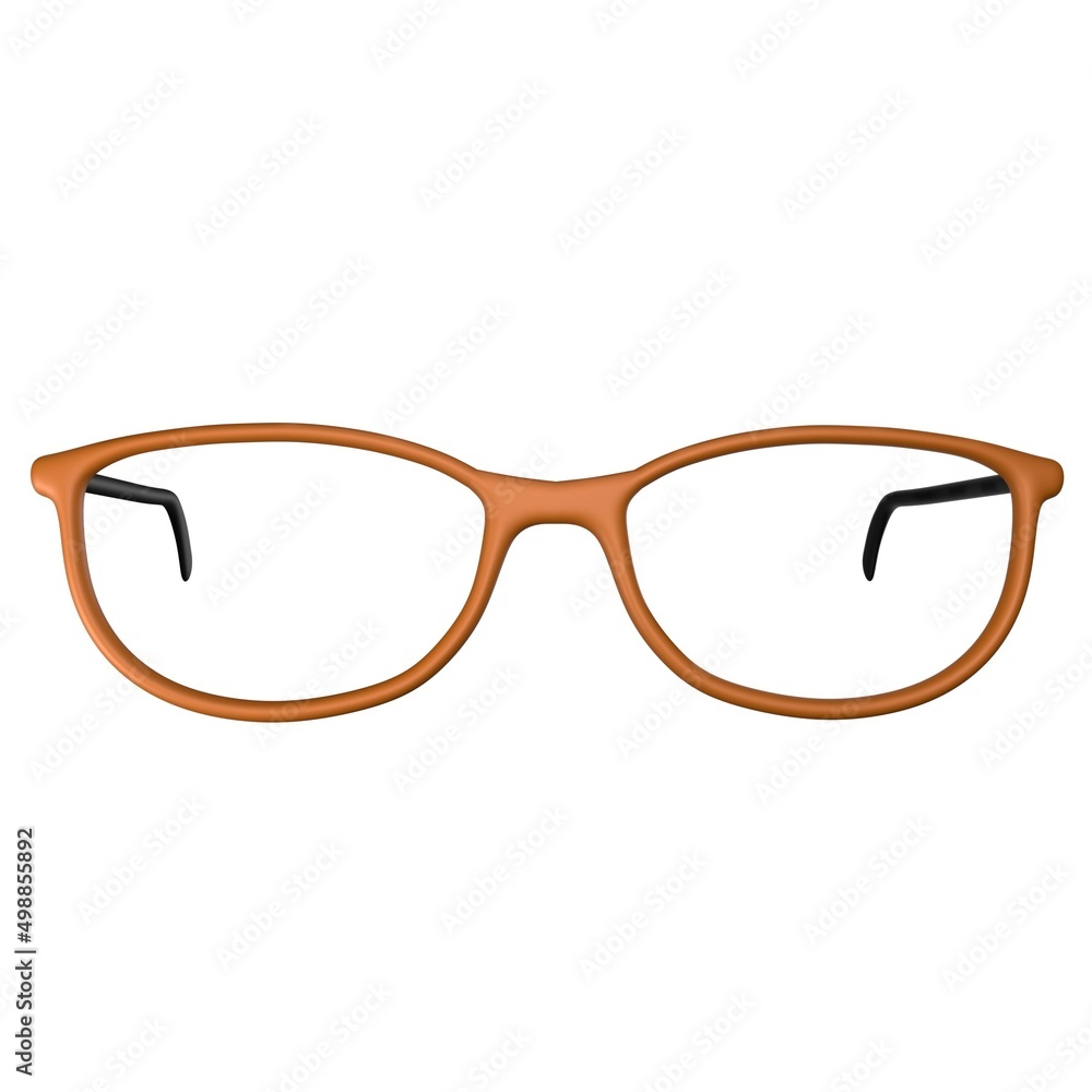 Oblong glasses with brown frames Oblong glasses with brown frames
