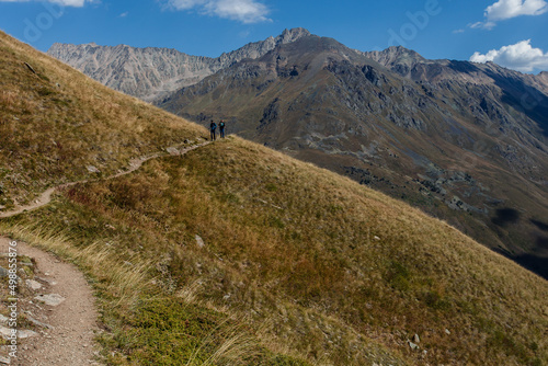 Scenic road to the top of Cheget Caucasus Russia