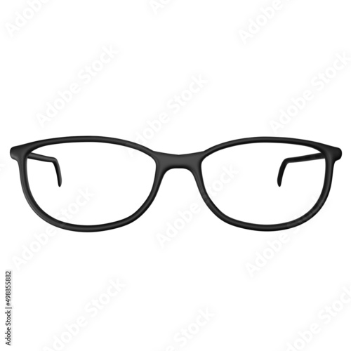 Oblong glasses with black frames