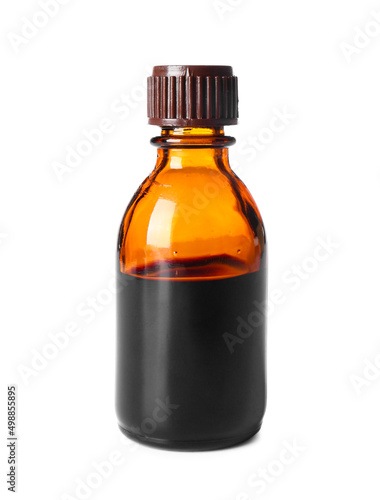Quadro su tela Bottle with iodine on white background