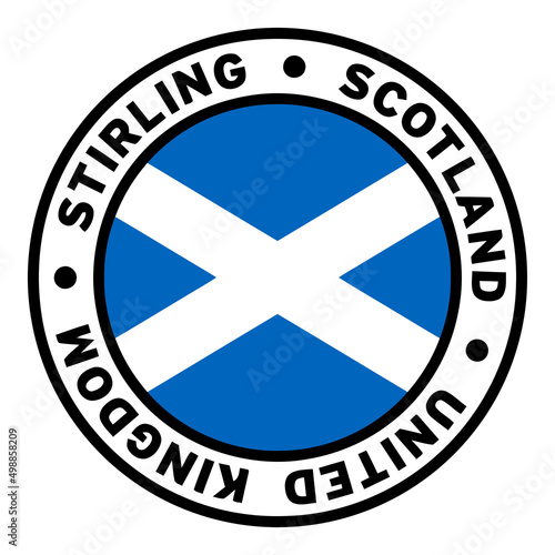 Round Stirling Scotland United Kingdom Flag Clipart