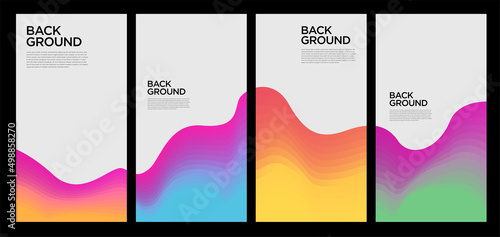 Colorful abstract liquid and fluid shape for banner and brochure design
