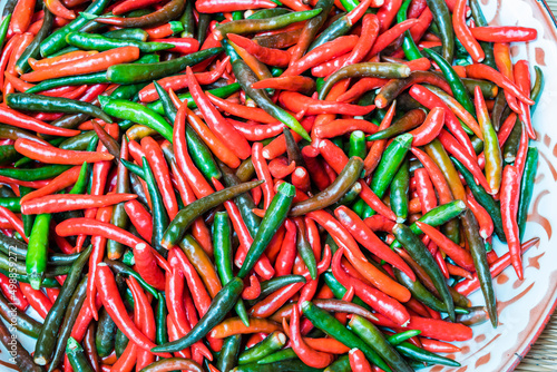 Fresh chilli pile © somkak