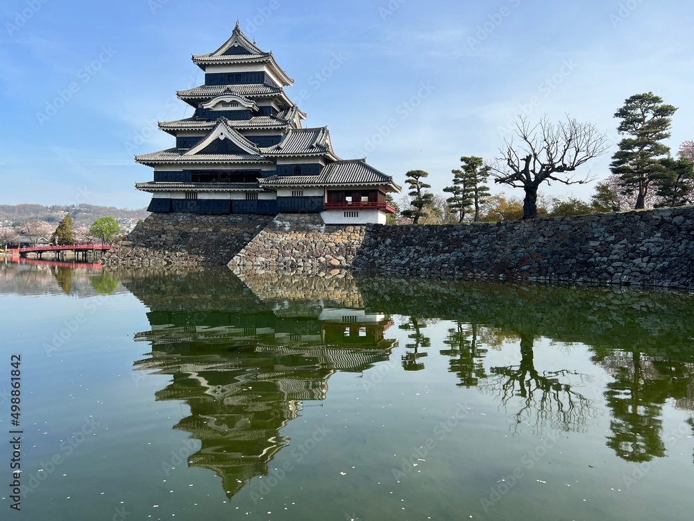 長野県にある松本城の天守閣