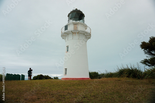 The View Around East Cape Lighthouse in Te Araroa, New Zealand. photo