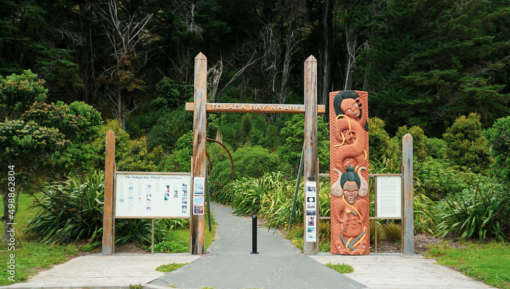 Fototapeta premium The View Around Tolaga Bay in Gisborne, New Zealand.