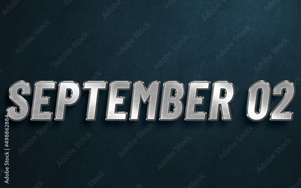 SEPTEMBER IN SILVER HIGH RELIEF LETTERS ON DARK BACKGROUND SEPTEMBER IN SILVER HIGH RELIEF LETTERS ON DARK BACKGROUND