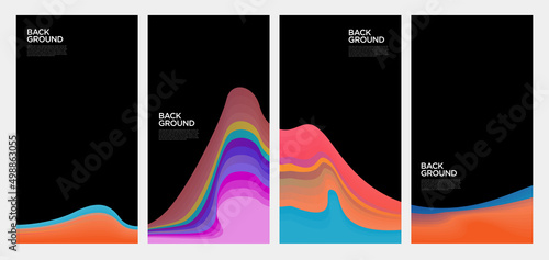 Colorful abstract liquid and fluid shape for banner and brochure design