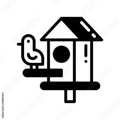 birdhouse solid style icon. vector illustration for graphic design, website, app