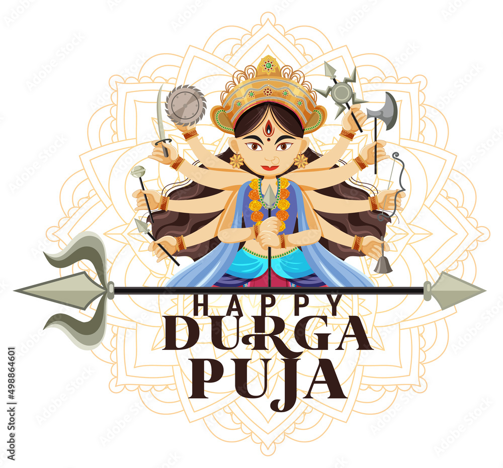 Happy Durga Puja Indian festival poster