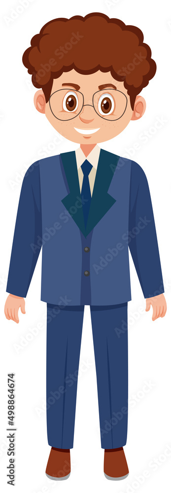 Businessman in blue suit