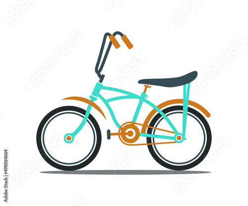 Banana Seat Bike Vector Three Colours Design