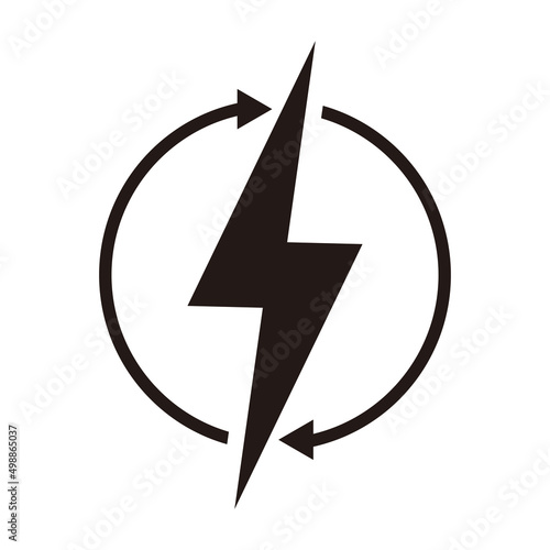 Lightning icon. vector illustration sign 