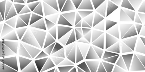Polygonal silver mosaic background. Abstract low poly vector illustration. Triangular pattern in halftone style. Template geometric business design with triangle for poster, banner, card, flyer