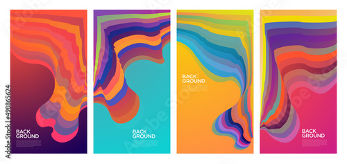 Colorful abstract liquid and fluid shape for banner and brochure design