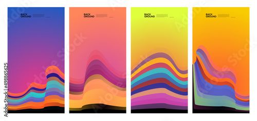 Colorful abstract liquid and fluid shape for banner and brochure design