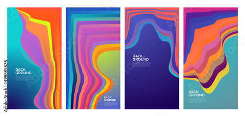 Colorful abstract liquid and fluid shape for banner and brochure design