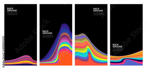 Colorful abstract liquid and fluid shape for banner and brochure design