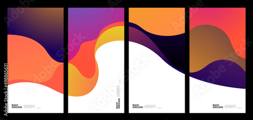 Colorful abstract liquid and fluid shape for banner and brochure design