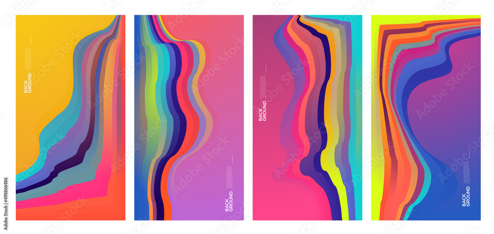 Colorful abstract liquid and fluid shape for banner and brochure design