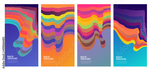 Colorful abstract liquid and fluid shape for banner and brochure design