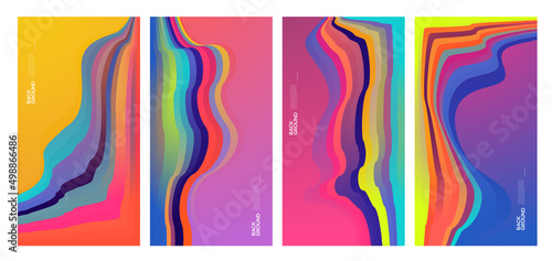 Fototapeta Naklejka Na Ścianę i Meble -  Colorful abstract liquid and fluid shape for banner and brochure design