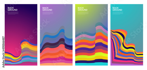 Colorful abstract liquid and fluid shape for banner and brochure design