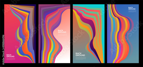 Colorful abstract liquid and fluid shape for banner and brochure design