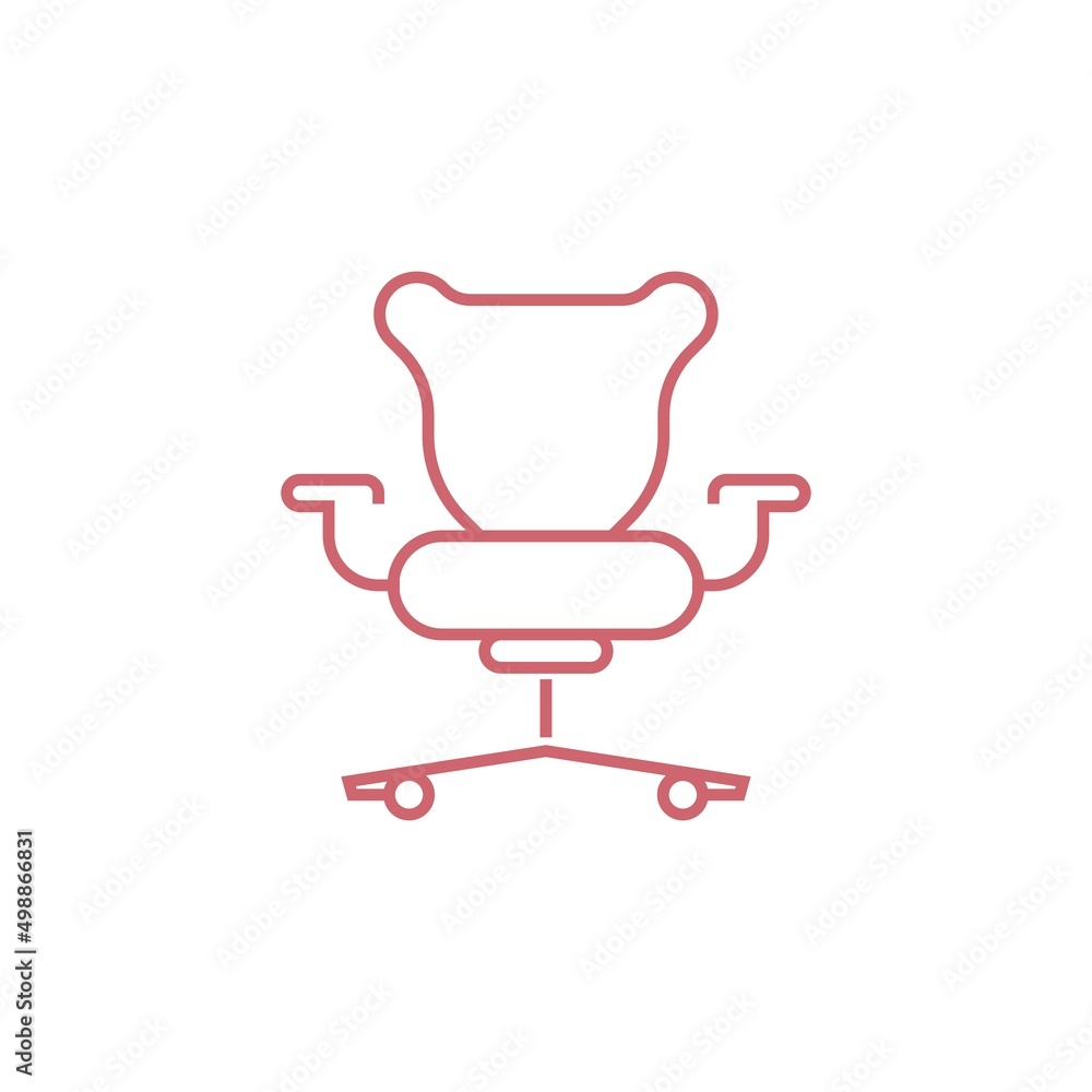 Chair icon flat design illustration template