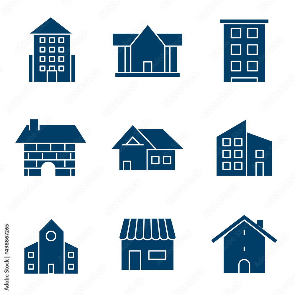 Set of home icon vector illustrator. House linear line symbol. Set of home icon vector illustrator. House linear line symbol.