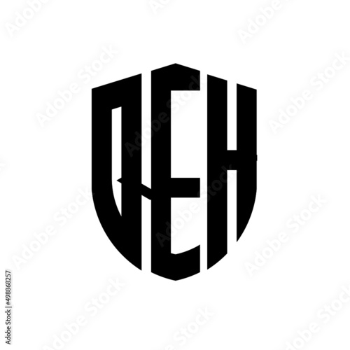 QEH letter logo design. QEH modern letter logo with black background. QEH creative  letter logo. simple and modern letter logo. vector logo modern alphabet font overlap style. Initial letters QEH  photo